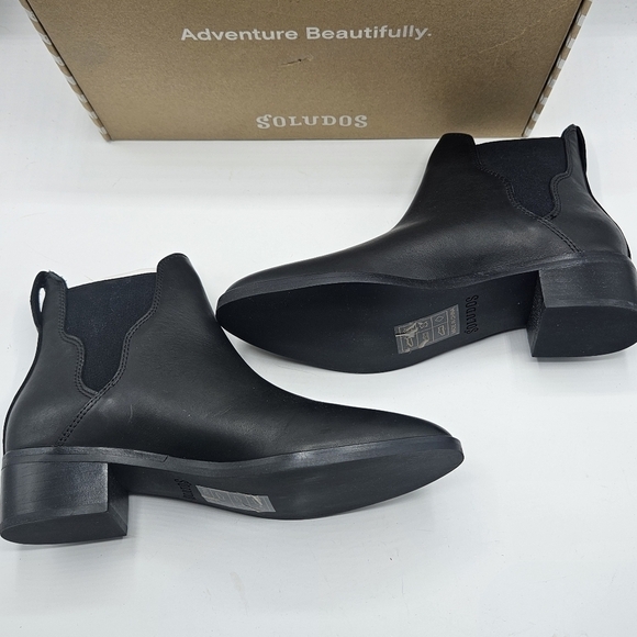 NWB Soludos marfa leather chelsea booties size 6.5 - Picture 4 of 13
